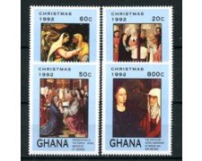 1992 - LOTTO/19502 - GHANA - NATALE 4v. - NUOVI
