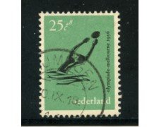 1956 - LOTTO/21293 - OLANDA - 25+8c. OLIMPIADI MELBOURNE - USATO