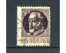 BAVIERA - 1919 - LOTTO/21891 - 80p. VIOLETTO  USATO