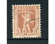 1907 - LOTTO/21926 - SVIZZERA -  3c. BRUNO LILLA WALTER TELL - USATO