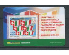 2009 - LOTTO/22712 - REPUBBLICA - CAMERA COMMERCIO - TESSERA FILATELICA