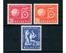 1960 - LOTTO/23106 - SVIZZERA - SERVIZIO UFFICIO DEL LAVORO 3v. - NUOVI