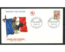 1965 - FRANCIA - 30 cent. GALLO DI DECARIS - BUSTA FDC - LOTTO/25202