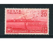 1936 - REGNO - 20c. BIMILLENARIO DI ORAZIO - LING. - LOTTO/26362
