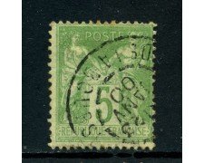 1898 - FRANCIA - 5 c. VERDE GIALLO - USATO - LOTTO/27079