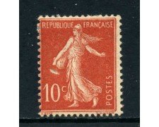 1906 - FRANCIA - 10c.ROSSO SEMINATRICE  TIPO I° - LINGUELLATO - LOTTO/27096