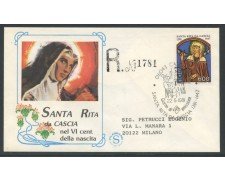 1981 - REPUBBLICA - SANTA RITA DA CASCIA - FDC FILAGRANO  VIAGGIATA - LOTTO/27336