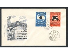 1962 - REPUBBLICA - MOSTRA DEL CINEMA - BUSTA FDC - LOTTO/28562