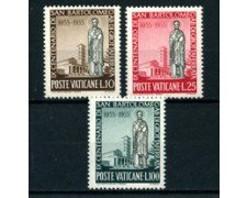 1955 - LOTTO/5844 - VATICANO - SAN BARTOLOMEO 3v. NUOVI