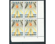 1985 - LOTTO/8055Q - SAN MARINO - CONFERENZA DI HELSINKI - QUARTINA NUOVI