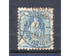 1905 - LOTTO/9913A - SVIZZERA - 25c. AZZURRO  I° TIPO - USATO