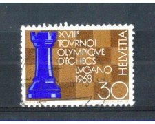 1968 - LOTTO/SVI804U - SVIZZERA - 30c. TORNEO SCACCHI - USATO