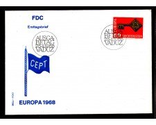 1968 - LOTTO/LIE446Z - LIECHTENSTEIN - 50r. EUROPA - BUSTA FDC