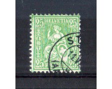 1881 - LOTTO/9816A - SVIZZERA - 25 CENT. VERDE - USATO