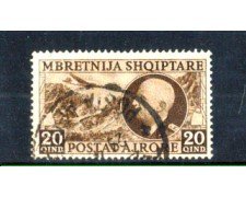 1939 - LOTTO/11178 - ALBANIA ITALIANA - 20q. POSTA AEREA - USATO
