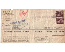 1947 - REPUBBLICA - LBF/731 BRESCIA - BOLLETTA STIPEL