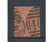 1865 - LOTTO/3532 - GRAN BRETAGNA - 4p. ROSSO ARANCIO - TAV. 12