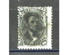 1867 - STATI UNITI - LOTTO/40801 - 15 Cent. NERO  A.LINCOLN - USATO