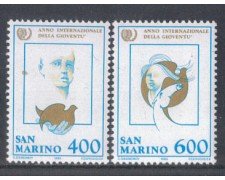 1985 - LOTTO/8054 - SAN MARINO - ANNO DELLA GIOVENTU' 2V. - NUOVI
