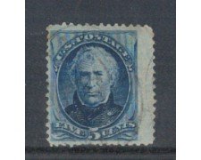 1875 - LOTTO/USA65U - STATI UNITI - 5c. AZZURRO Z.TAYLOR - USATO