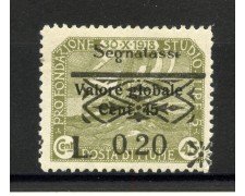 1921 - FIUME - LOTTO/42321 - SEGNATASSE 0,20 SU 45 CENT. OLIVA - NUOVO