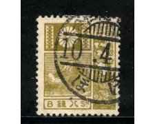 1929 - GIAPPONE - 8 s. GIALLO OLIVA - USATO - LOTTO/29710