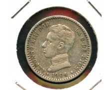 1904 - SPAGNA - 50 CENT. ARGENTO ALFONSO XIII° - LOTTO/M21145