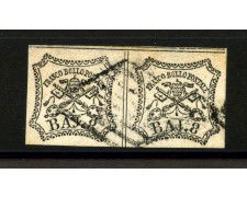 1852 - STATO PONTIFICIO - LOTTO/40264 - 8 BAJ  BIANCO - COPPIA USATI