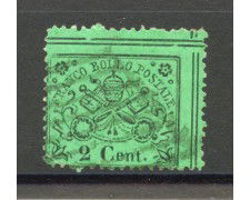 1868 - STATO PONTIFICIO - LOTTO/40268 - 2 Cent. VERDE - USATO